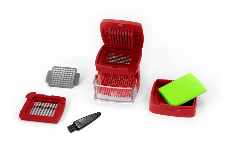Kitchen Innovations Garlic-A-Peel Garlic Press  Crusher  Cutter  Mincer  and Storage Container - Includes Silicone Garlic Peeler - Easy to Clean - Stainless Steel Blades - (Red)  standard - Image 2